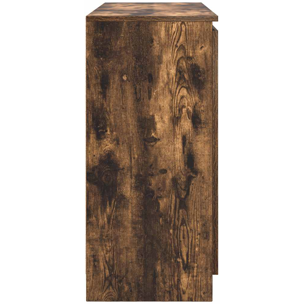 vidaXL 2 Door 4 Drawer Smoked Oak Sideboard Image 7