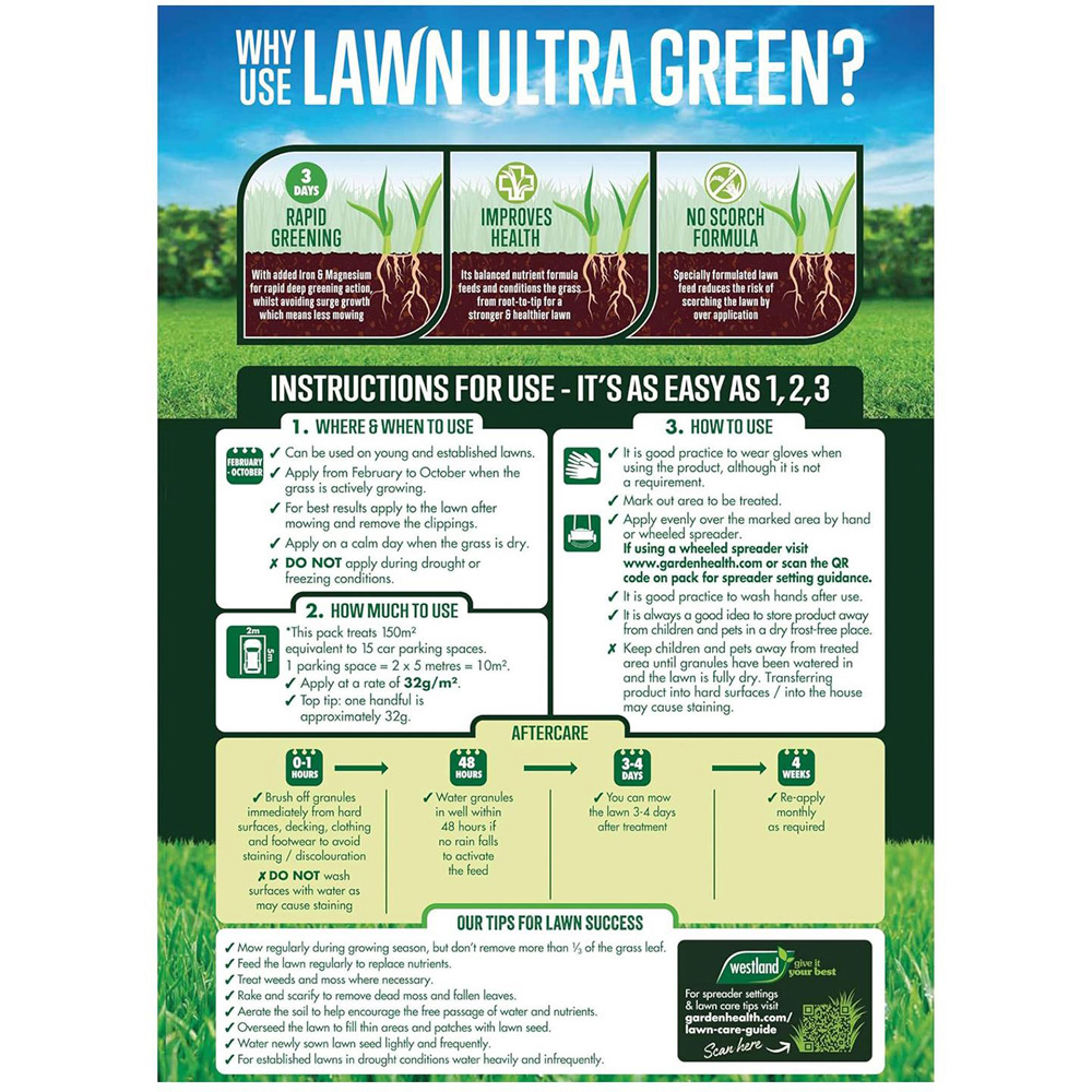 Westland Lawn Ultra Green Feed and Conditioner 350sqm Image 2