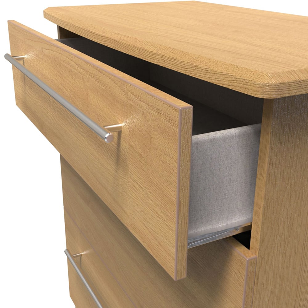 Crowndale Sherwood 3 Drawer Oak Deep Chest of Drawers Image 6