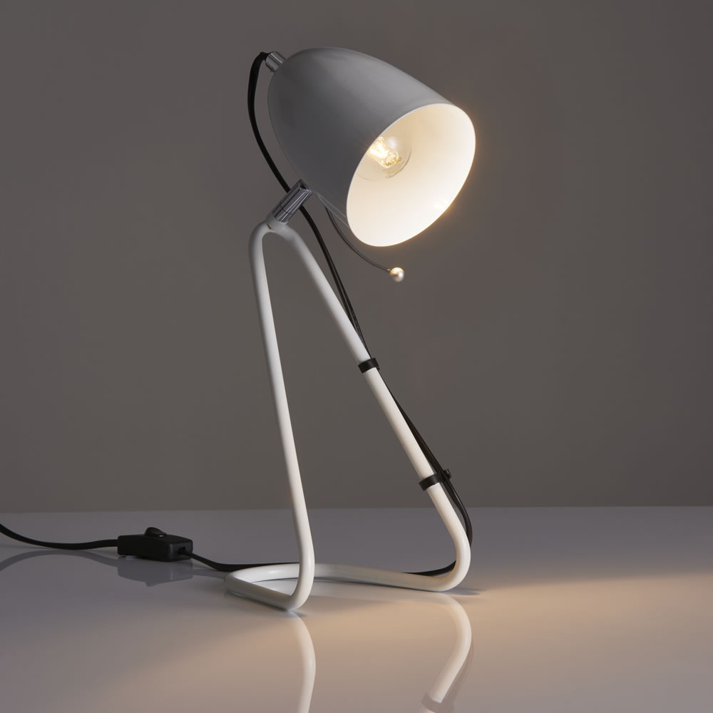 Wilko Designo White Desk Lamp Image 2