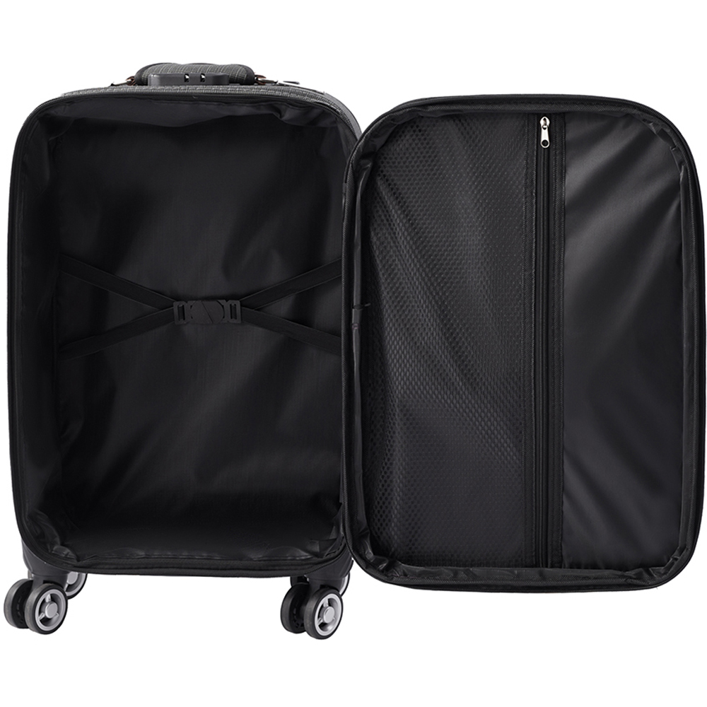 H&O Direct 20inch Grey Softshell Luggage with Combination Lock Image 3