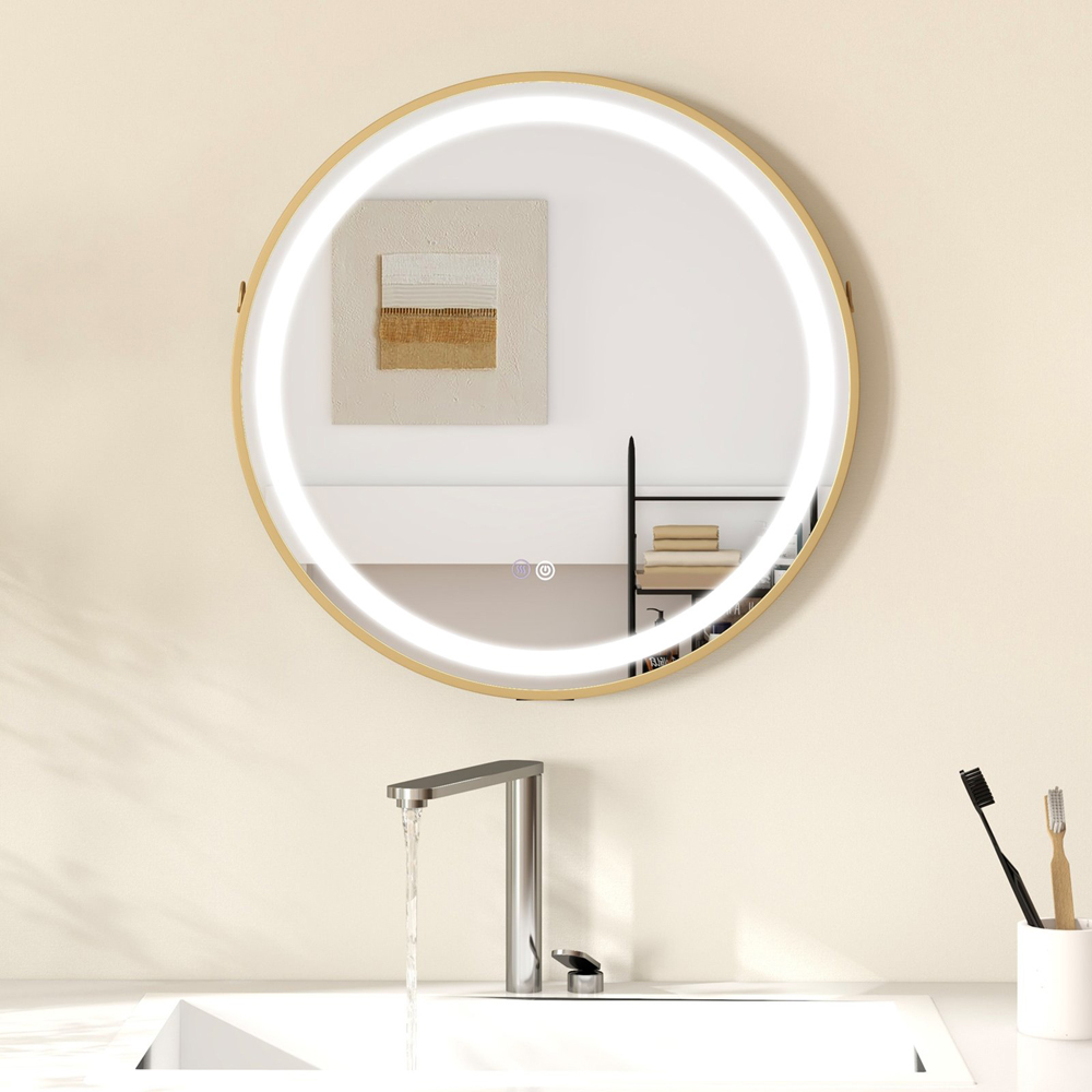 Costway Silver 3 Colour Hanging Wall Bathroom Mirror Image 3
