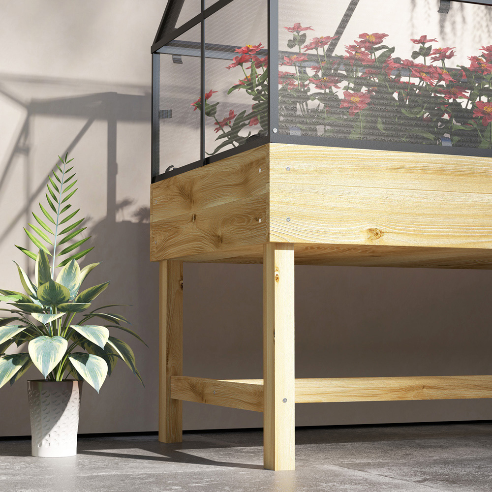 Outsunny Natural Polycarbonate Panel Raised Garden Bed 2 x 4ft Image 3