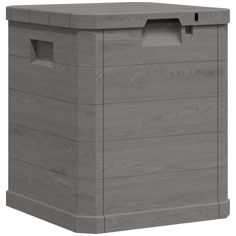 vidaXL 90L Brown Plastic Garden Storage Box Image 1