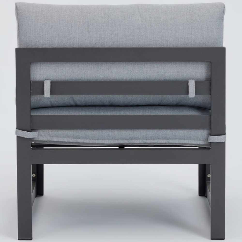 Home Detail Faro 8 Seater Dark Grey U Shape Garden Sofa Set with Rising Table Image 5