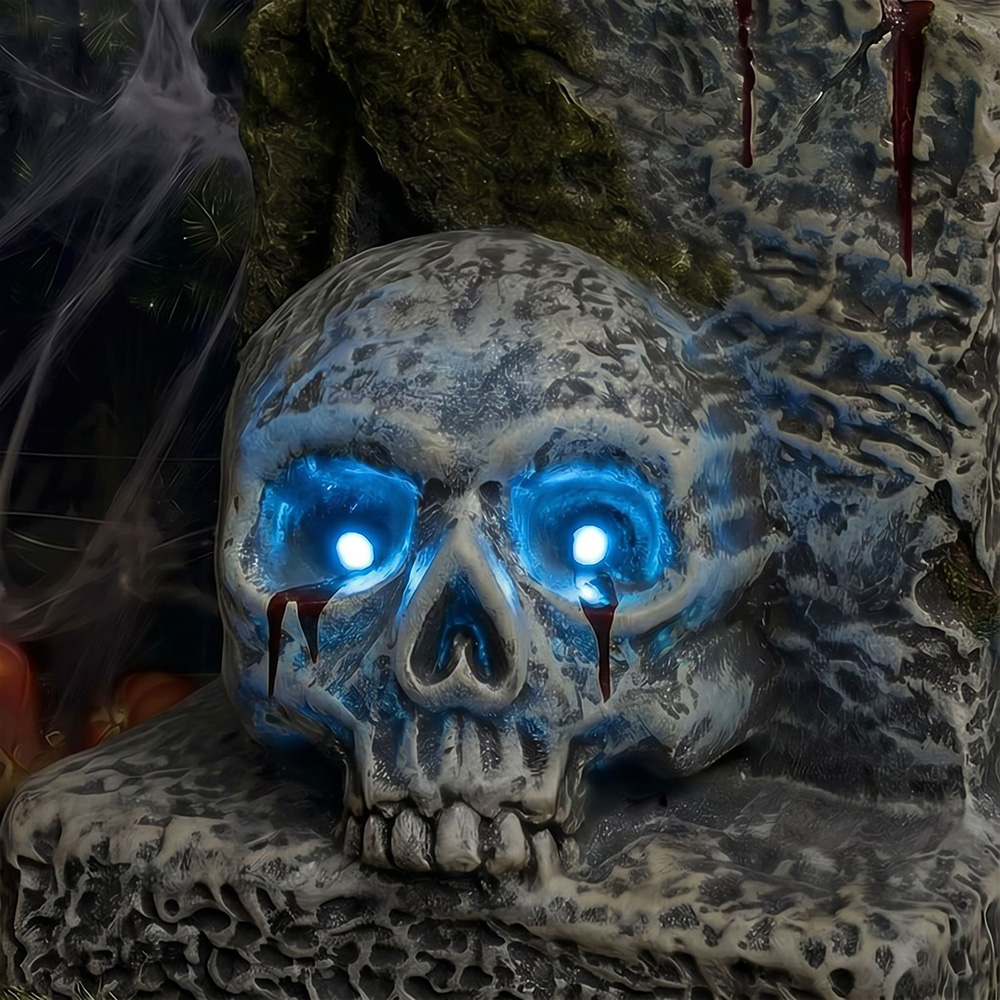 wilko Multicolour LED Halloween Gravestone Ornament 3ft Image 6
