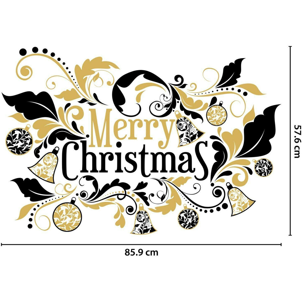 Walplus Floral Merry Christmas Self Adhesive Wall Sticker Image 5