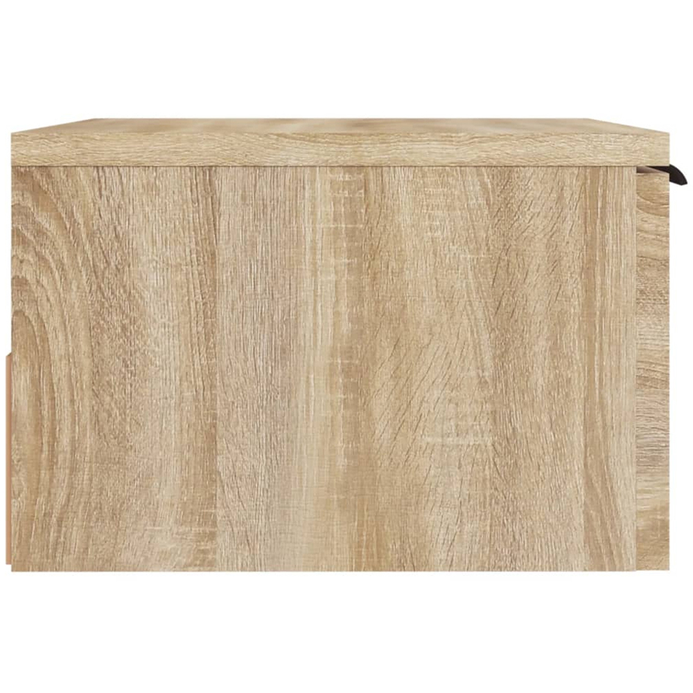 vidaXL Single Drawer Sonoma Oak Wall Mounted Bedside Cabinet Image 4