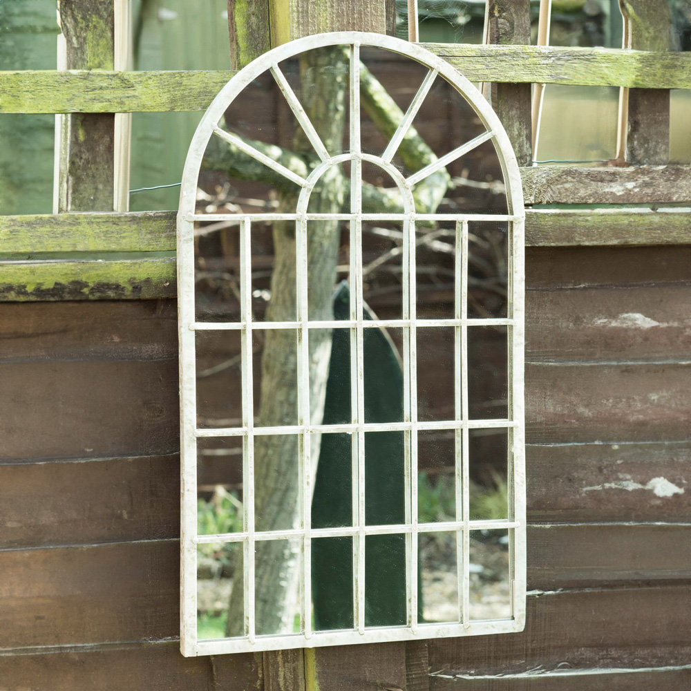MirrorOutlet Dorset Rustic Arched Accent Wall Mirror 60 x 36cm Image 3