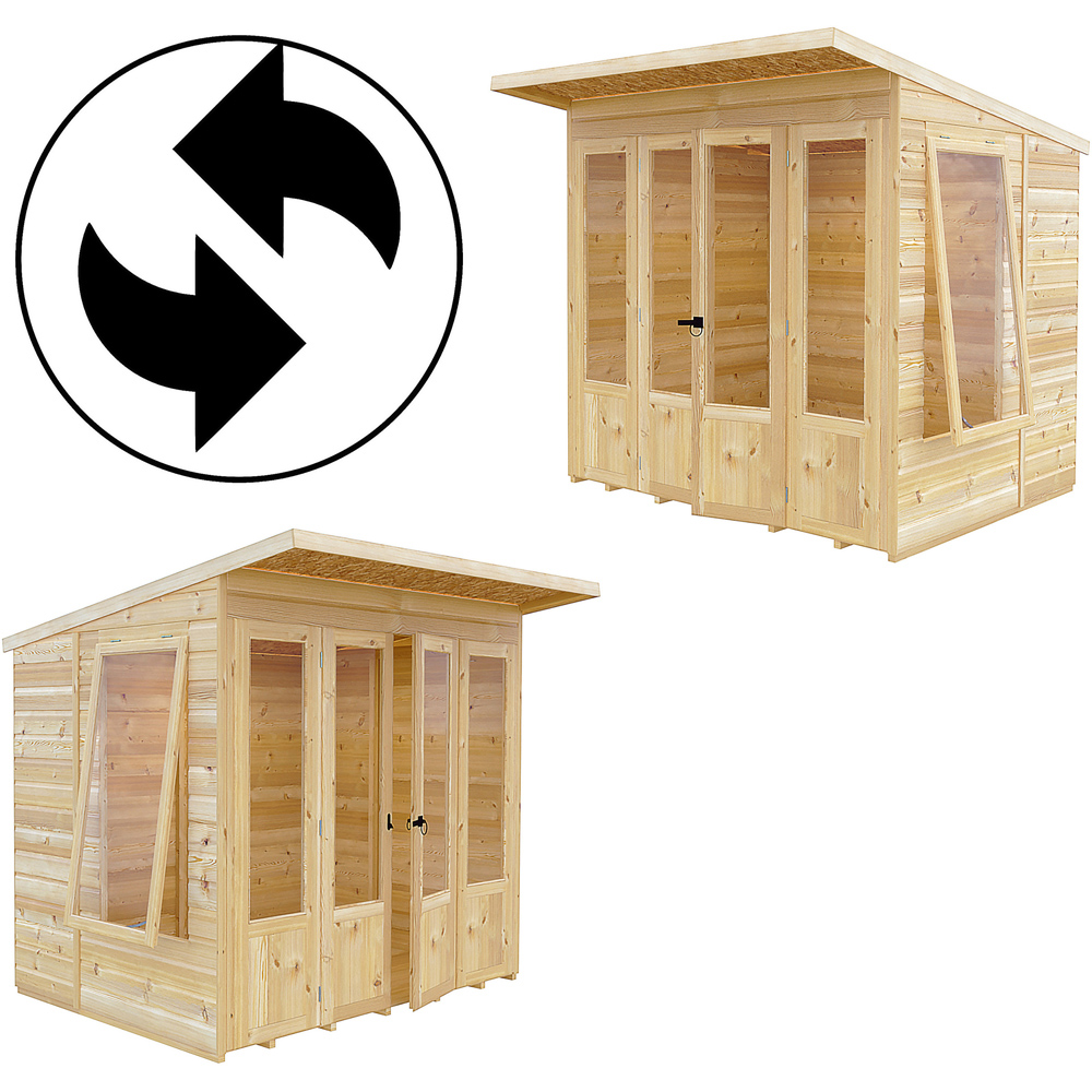 Shire Parham 7 x 5ft Shiplap Pent Garden Summerhouse Image 4