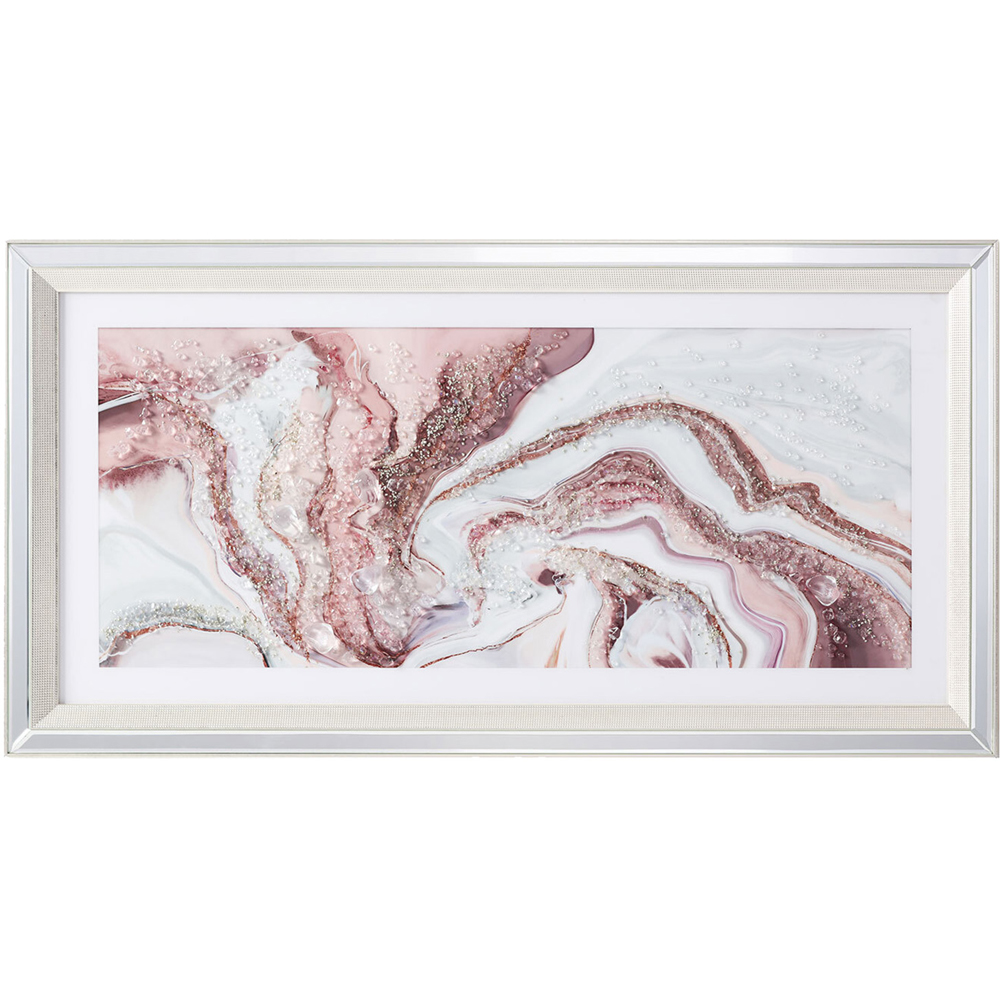 Pink Crush Jewelled Framed Wall Art 50 x 100cm Image