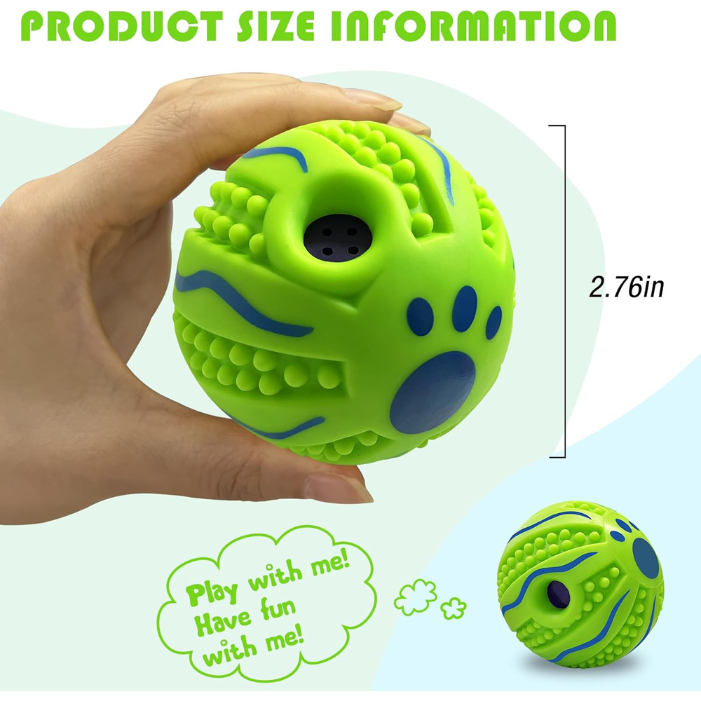 Dyzi Textured Pet Sound Ball 7 cm Durable Dog Toy Giggle Sounds Interactive Image 5