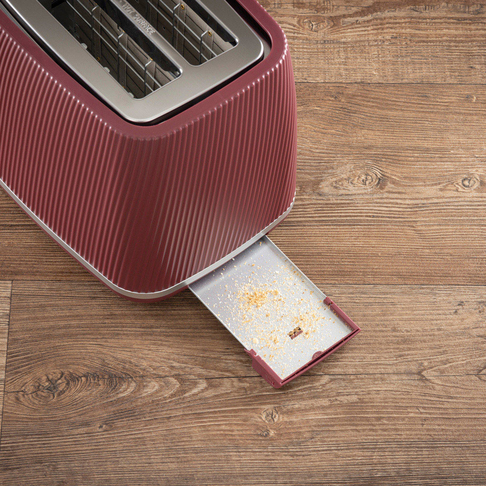 Daewoo SDA2778 Cascade Ruby Textured 2 Slice Toaster Image 4