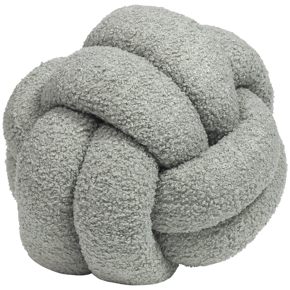 furn. Boucle Silver Knot Fleece Cushion Image 1