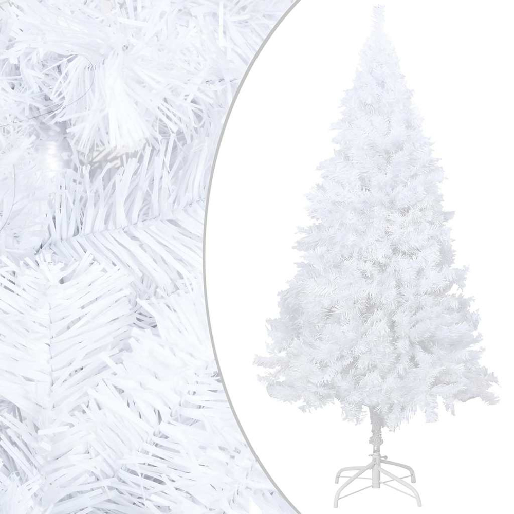 vidaXL White Artificial Christmas Tree with LEDs Rose Gold Decoration Ornaments 4ft Image 2