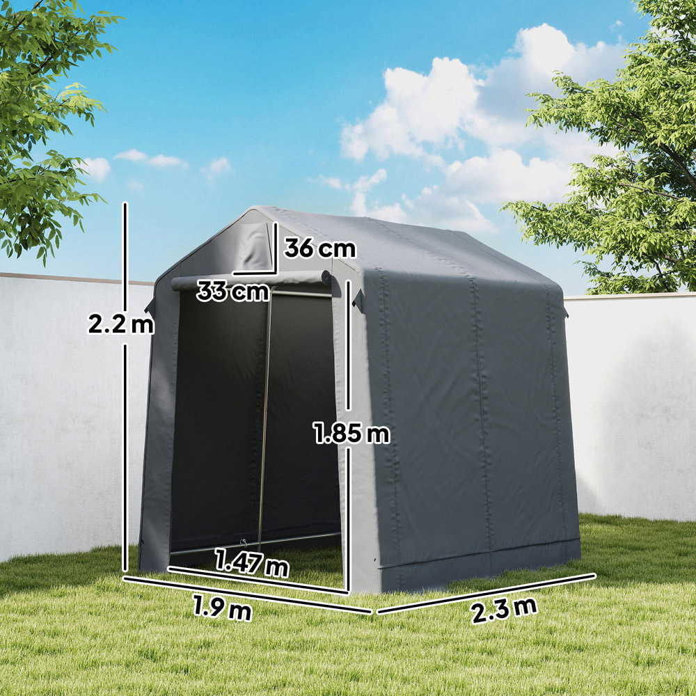 Outsunny  7.5 x 6.2ft  Portable Storage Shed Image 9