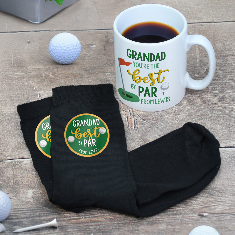 Personalised Memento Company Personalised Best By Par Mug and Socks Set Image 3