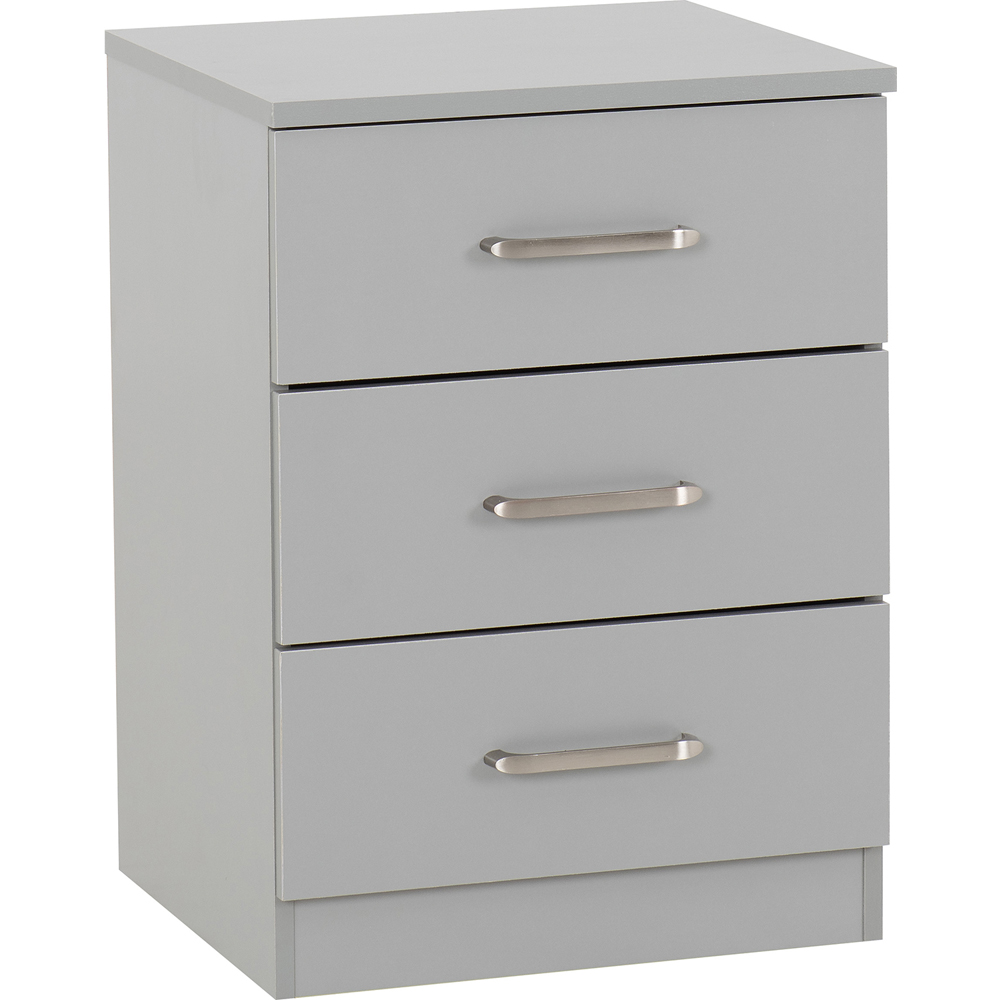 Seconique Dakota 3 Door Wardrobe Light Grey Bedroom Furniture Set Image 5