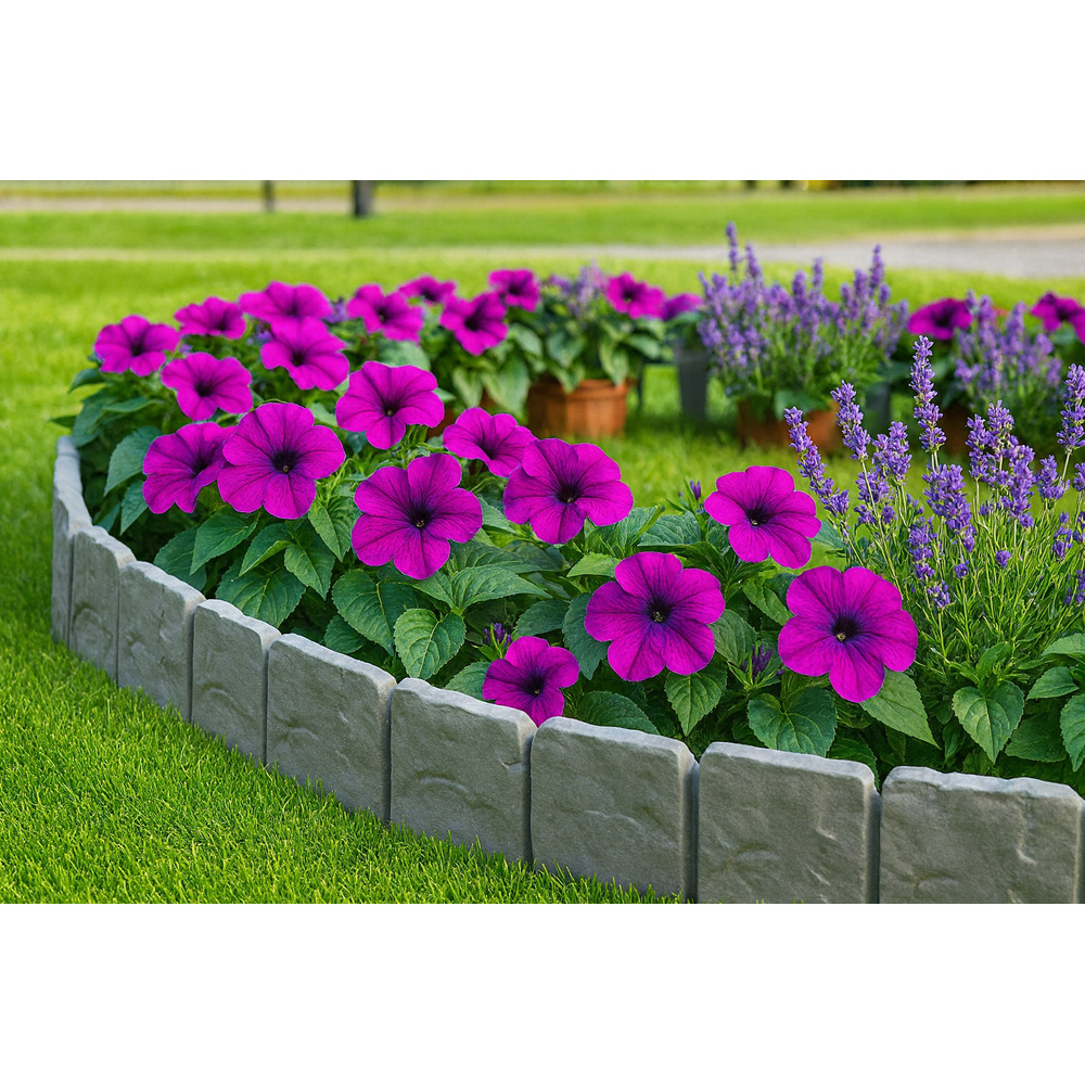 Avilo Cobble Stone Effect Garden Edging Border 10 Pack Image 5