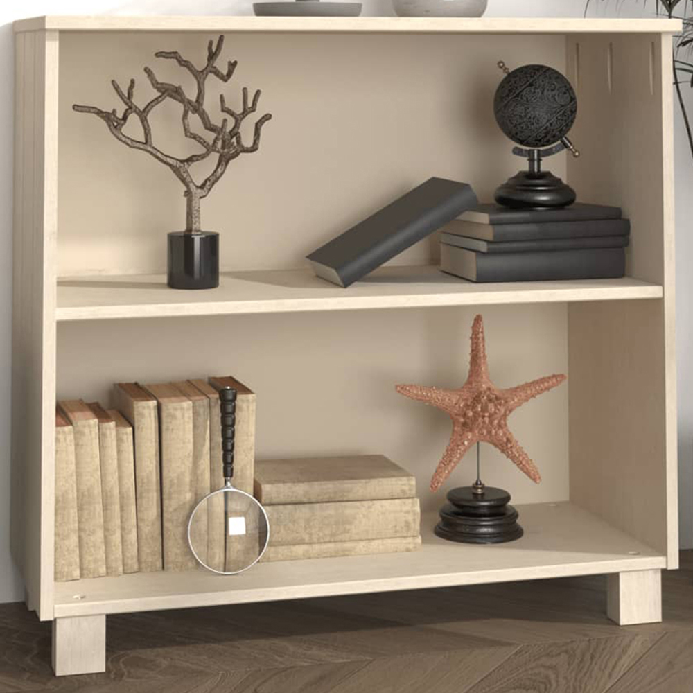 vidaXL Hamar 2 Shelf Honey Brown Solid Wood Pine Sideboard Image 1