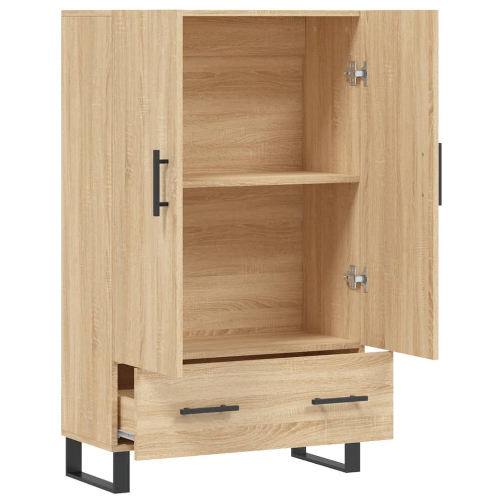 vidaXL 2 Door Single Drawer Sonoma Oak Highboard Image 5