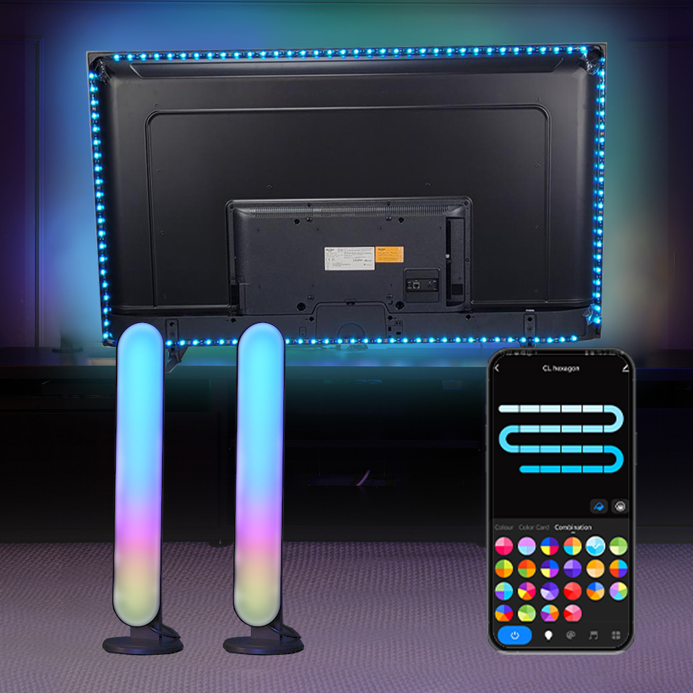 ValueLights Smart App-Control RGBIC TV Backlight LED and Light Bars Kit Image 4