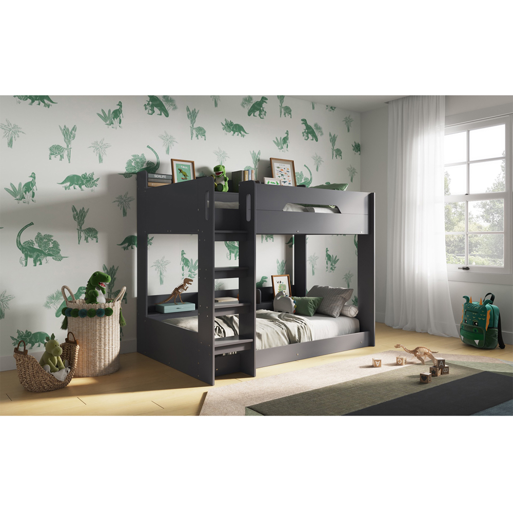 Flair Gravity Grey Low Bunk Bed with Shelves Image 5