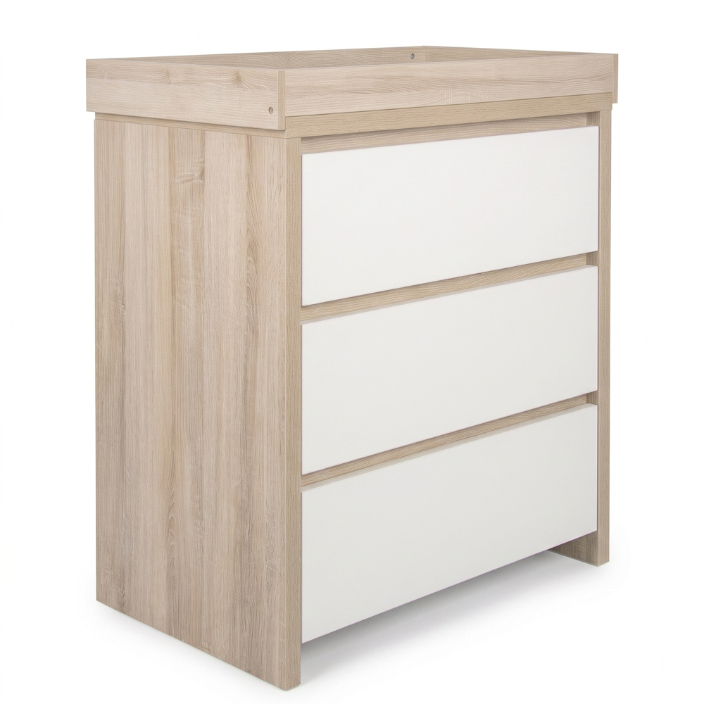 Shefa 880 3 Drawer Elm and White Kids Changing Unit Image 2