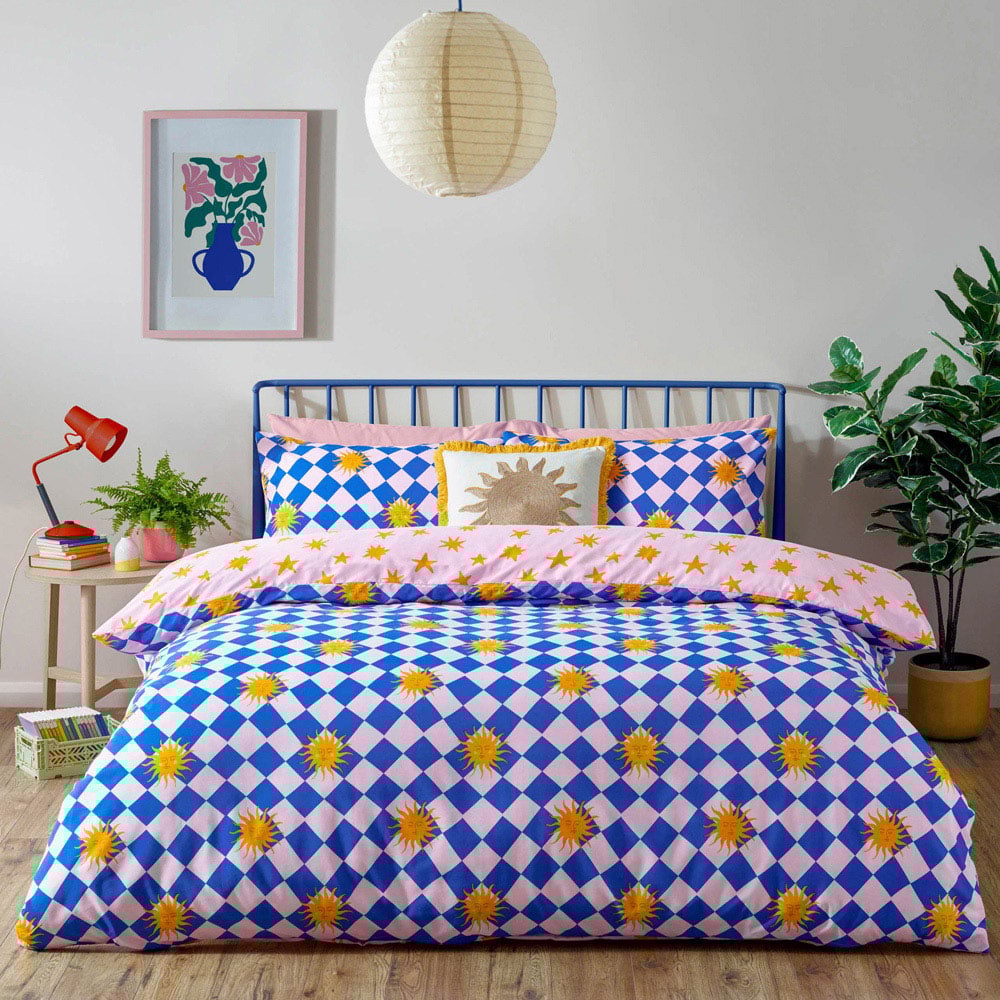 furn. Antares Single Multicolour Printed Duvet Set Image 4