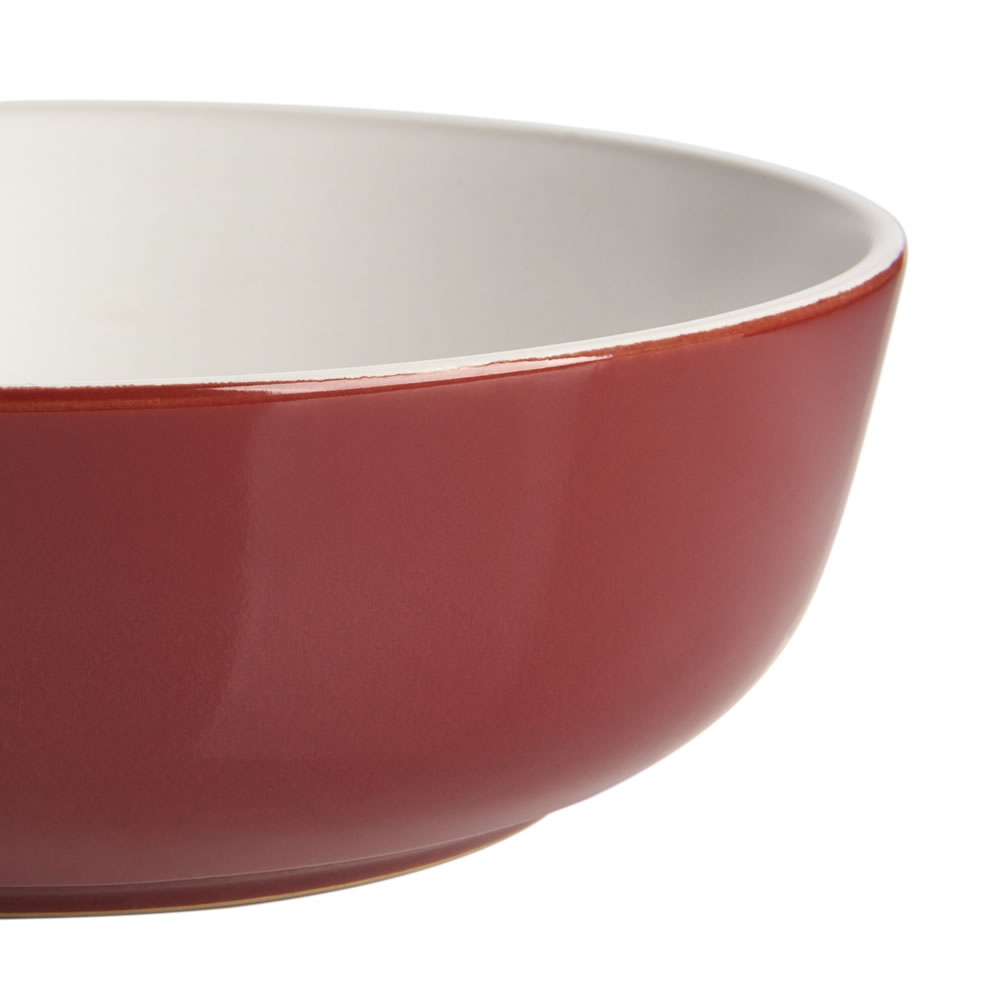 Wilko Red Reactive Glazed Bowl Image 2