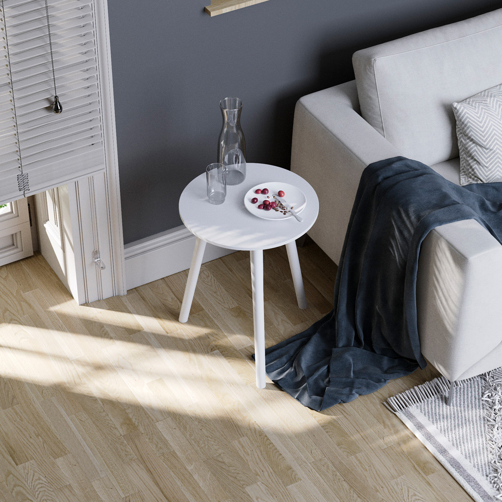 Vida Designs White Round Side Table Image 7