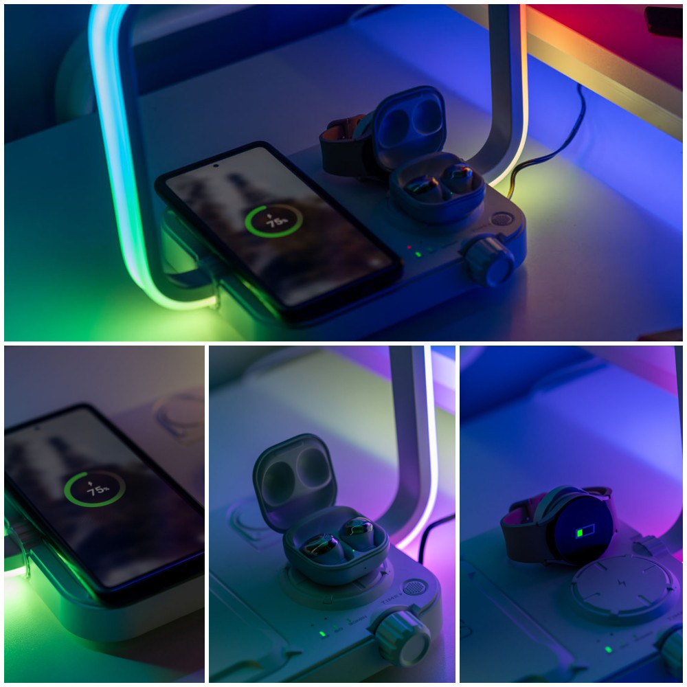 ValueLights Black 3-in-1 Wireless Charging Pad Image 4