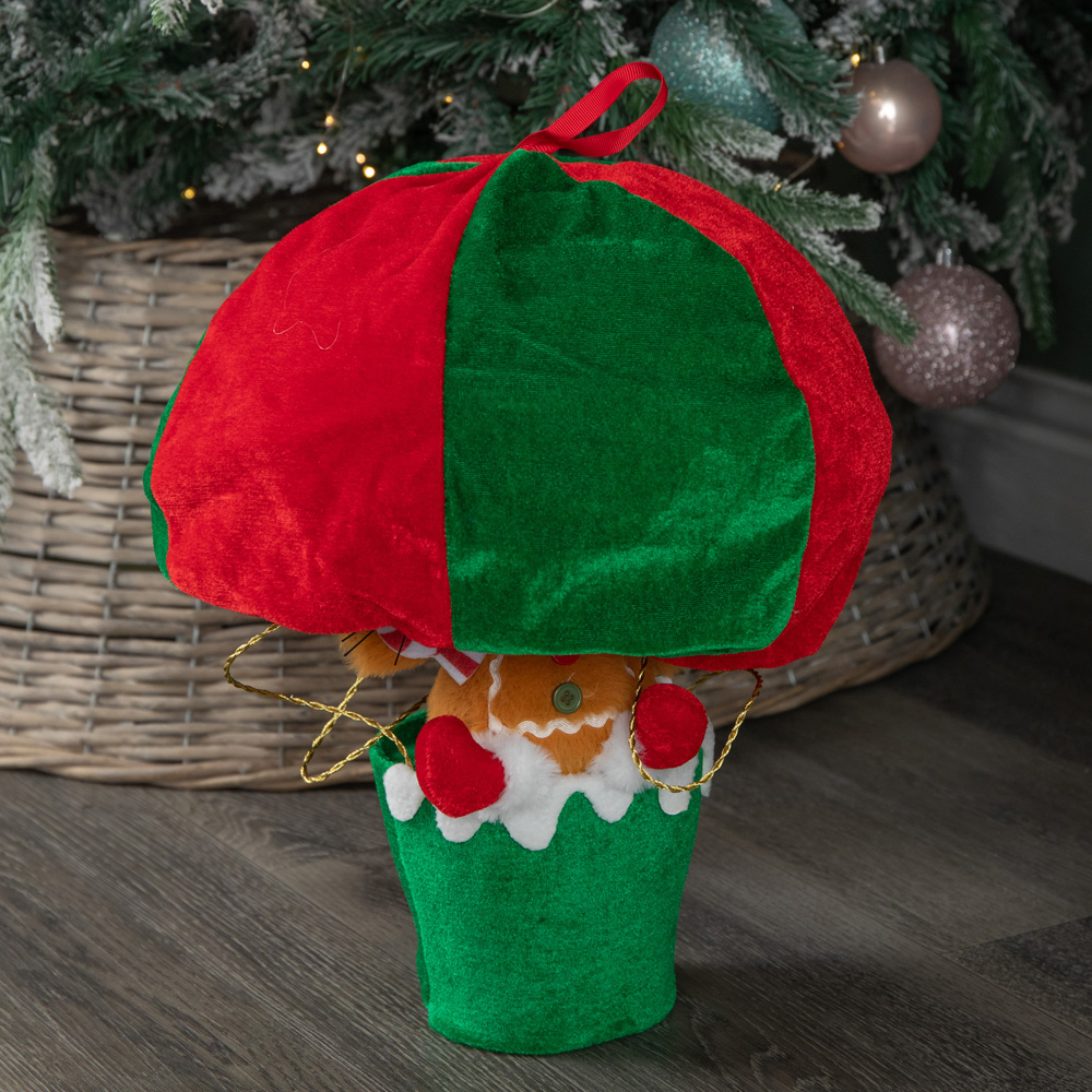 Samuel Alexander Red and Green Razza Rat Hot Air Balloon Hanging Christmas Decoration 80cm Image 7