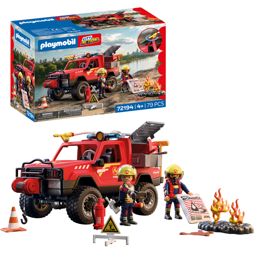 Playmobil Fire Pickup Truck Play Set 79 Piece Image 3