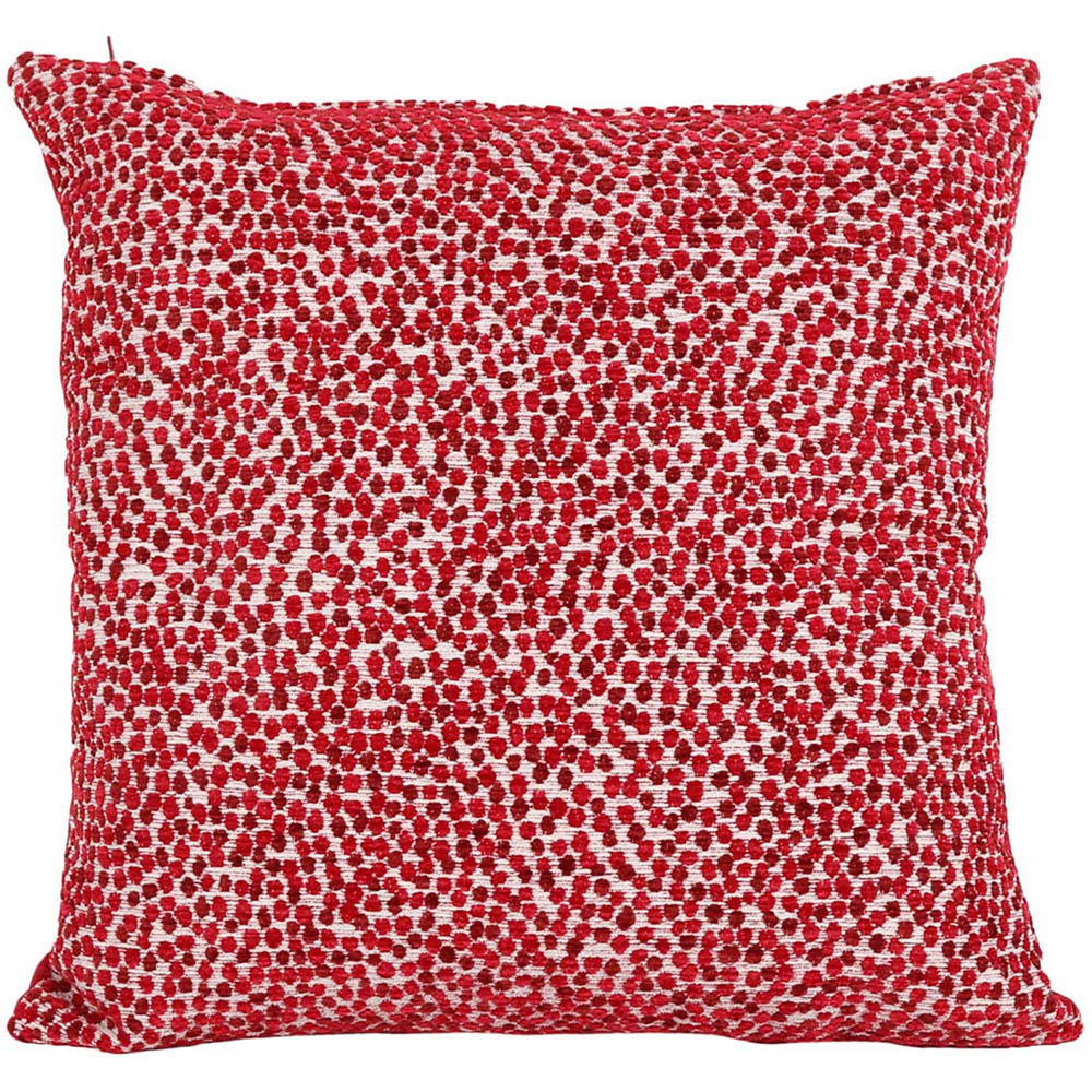 Fairford Chenille Cushion - Red Image