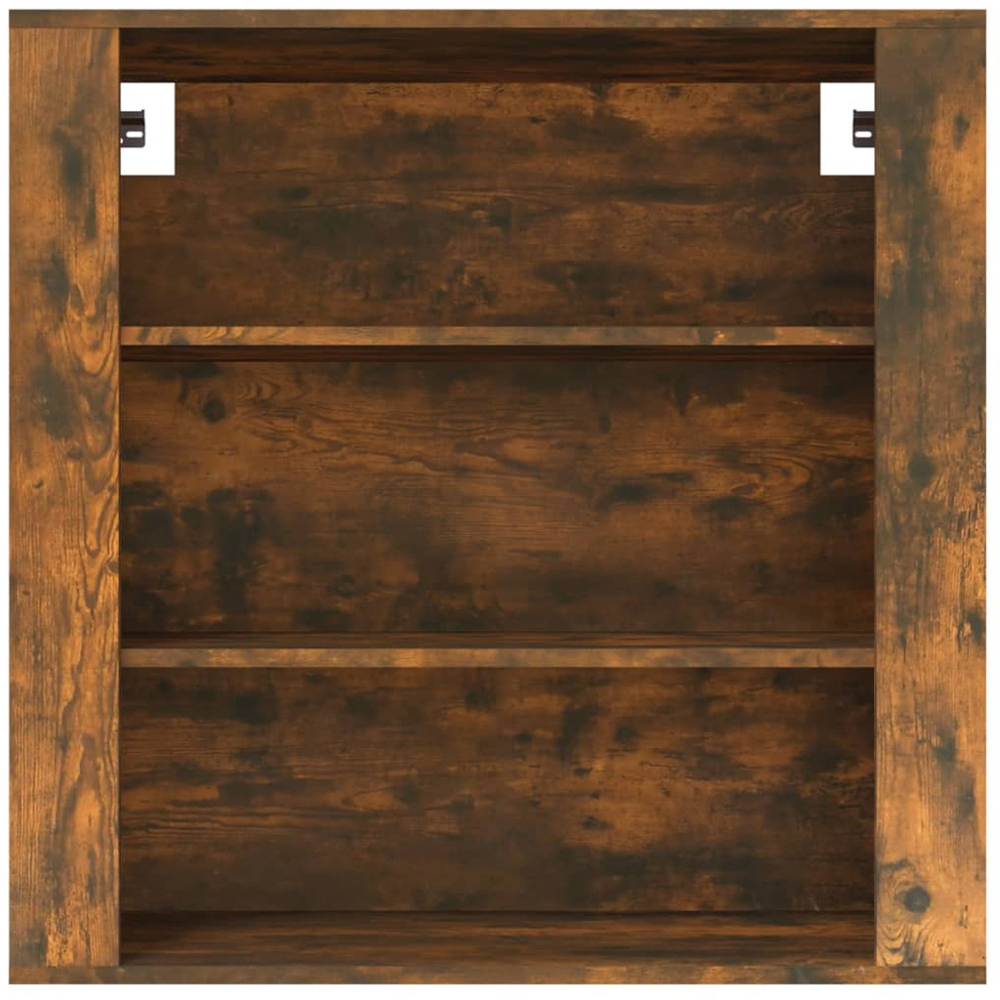 vidaXL 3 Shelf Smoked Oak Wooden Wall Cabinet Image 3