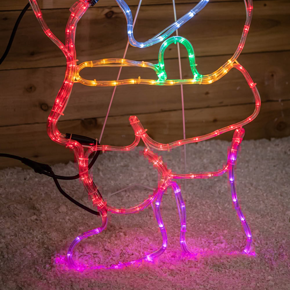 Samuel Alexander 192 Multicolour LED Standing Santa Christmas Rope Light 3ft Image 6