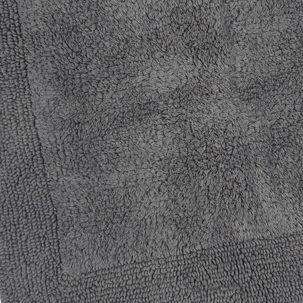 Allure Bath Fashions Elegance Charcoal Grey Reversible Bath Mat 53 x 85cm Image 3