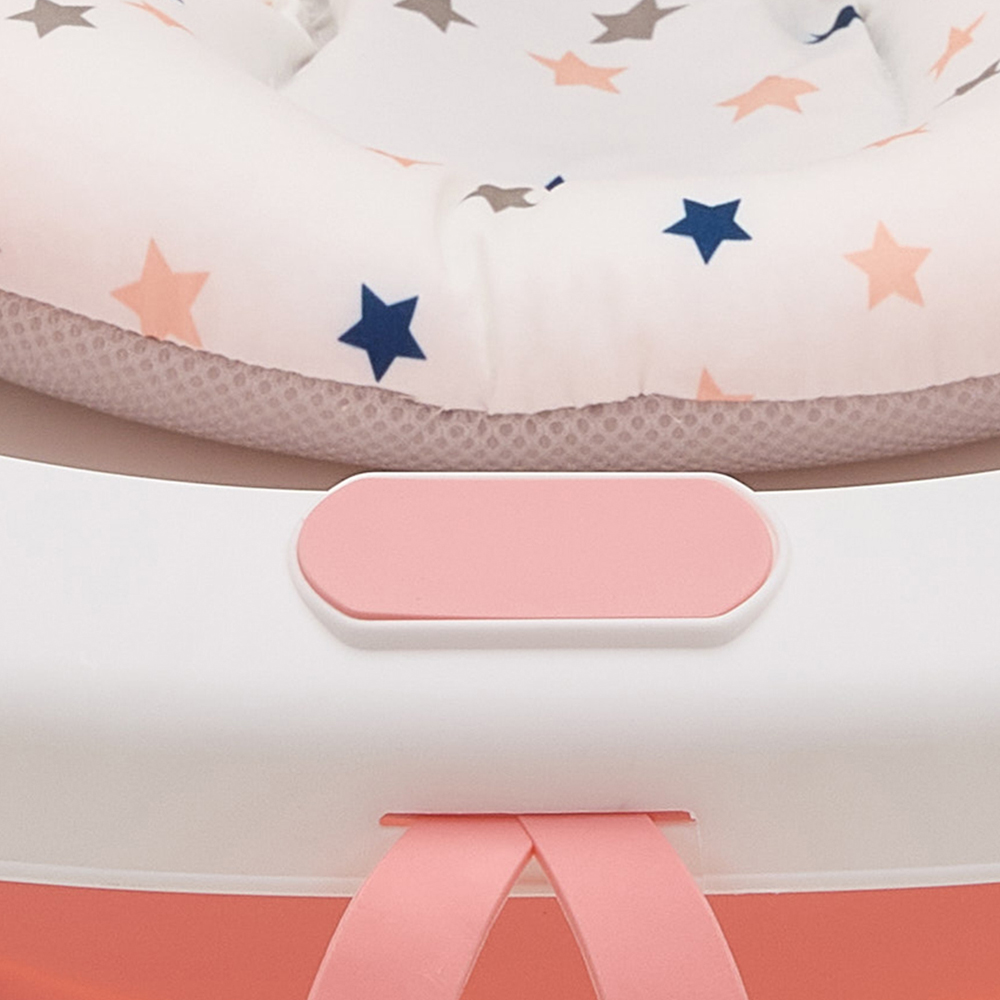 H&O Direct Pink Non-Slip Foldable Baby Bathtub Image 5