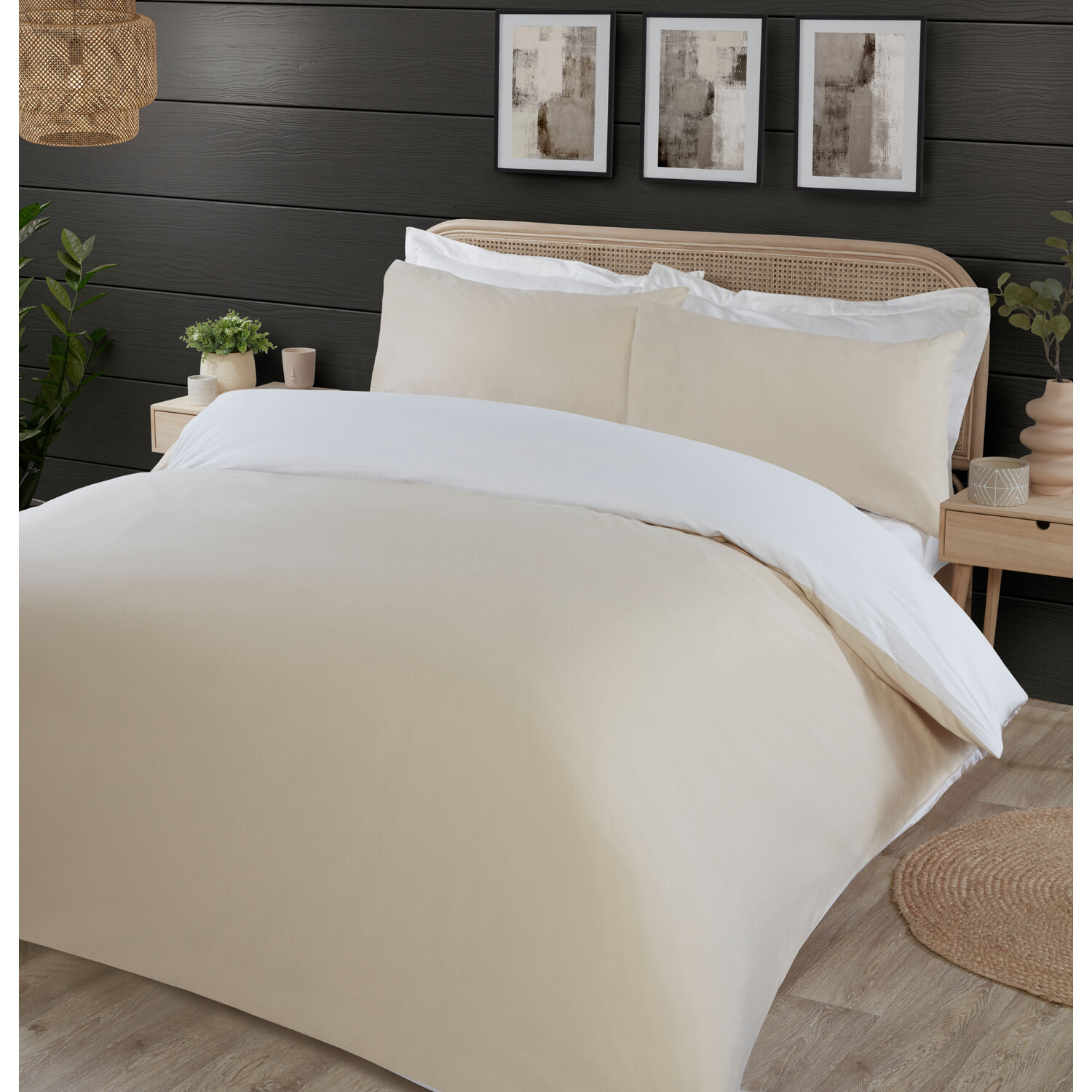 Divante Hendon King Size Natural Chambray Duvet Set Image 2