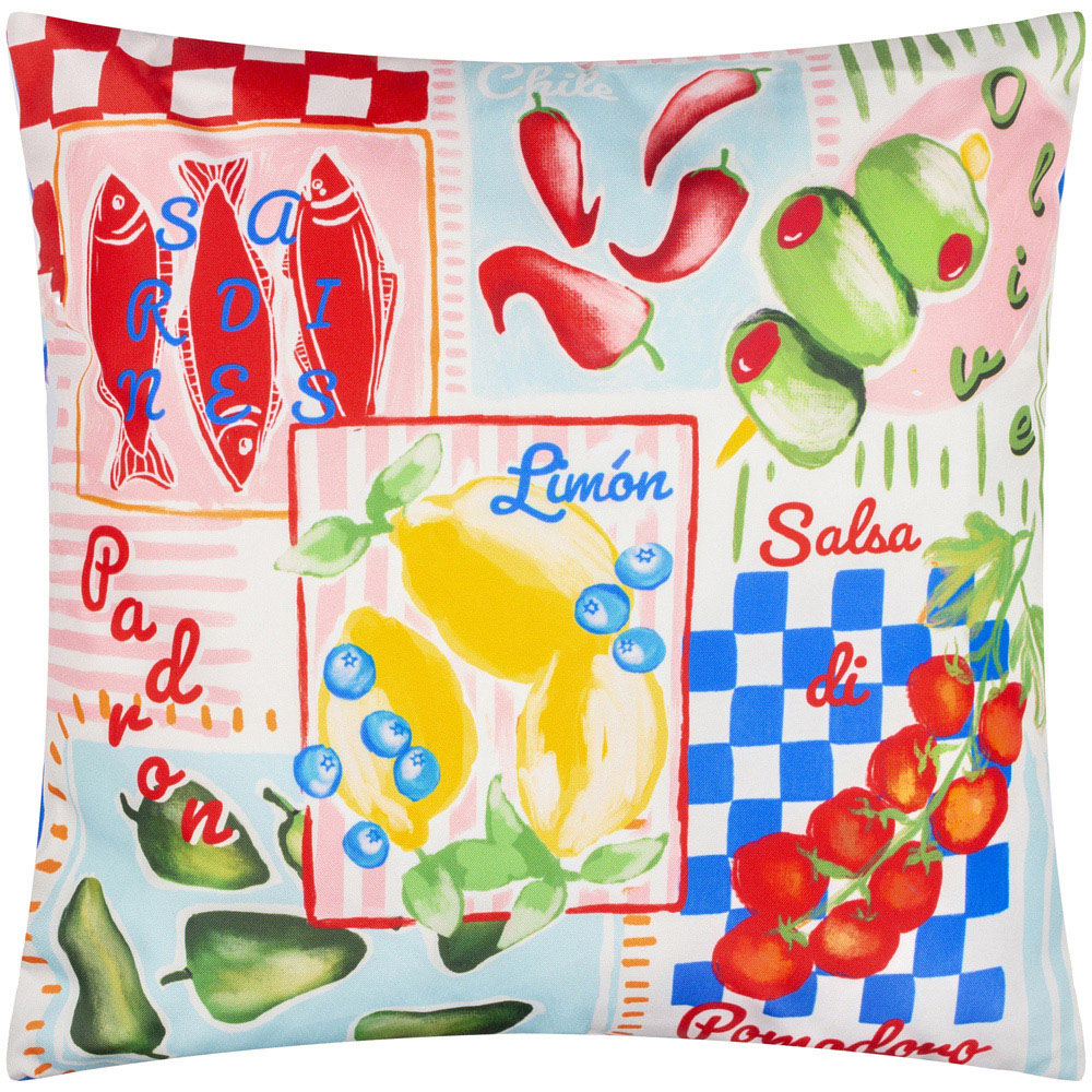 Furn Mediterranean Multicolour Picnic Reversible Cushion 45 x 45cm Image 1
