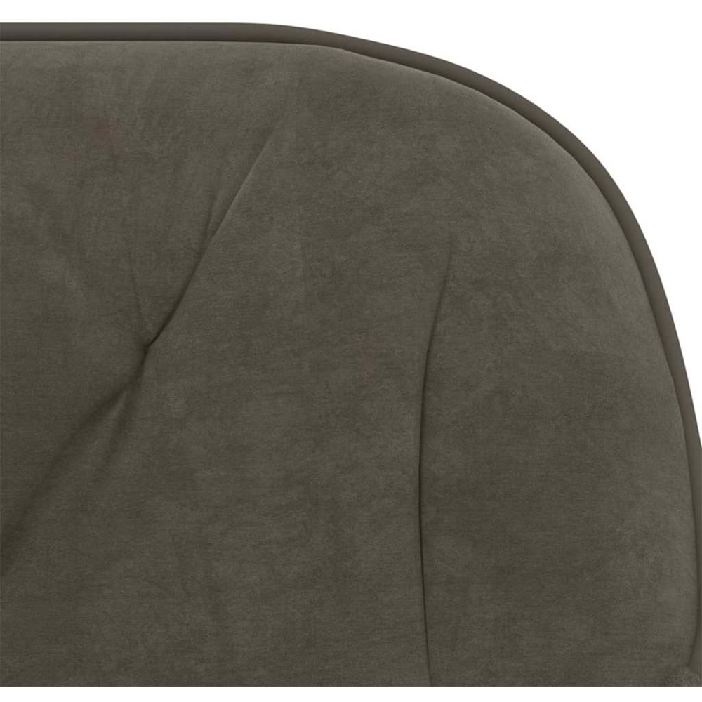 vidaXL Dark Grey Velvet Height-Adjustable Swivel Office Chair Image 6