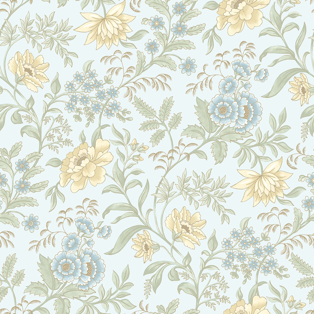 Rasch Wallpaper Garden Muse Sky Blue Wallpaper Image 1