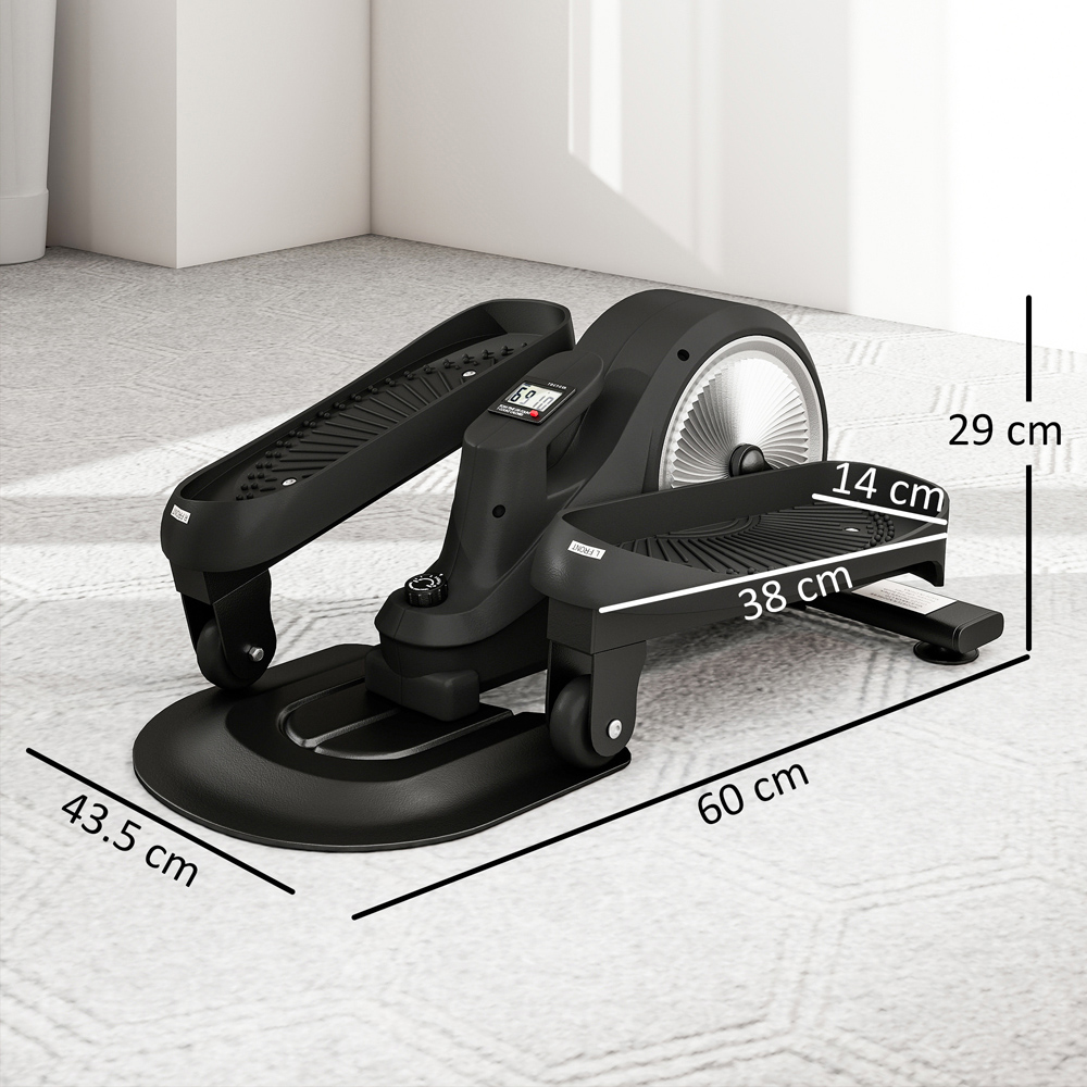 SPORTNOW Under Desk Elliptical Machine Pedal Exerciser with LCD Monitor Image 9