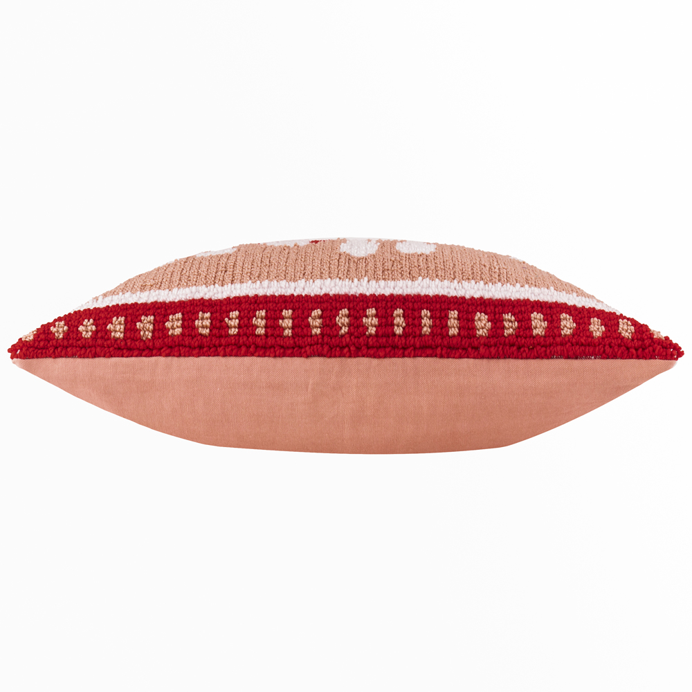 Furn Candy Ho Ho Ho Tufted Pink and Red Cushion 30 x 50cm Image 4