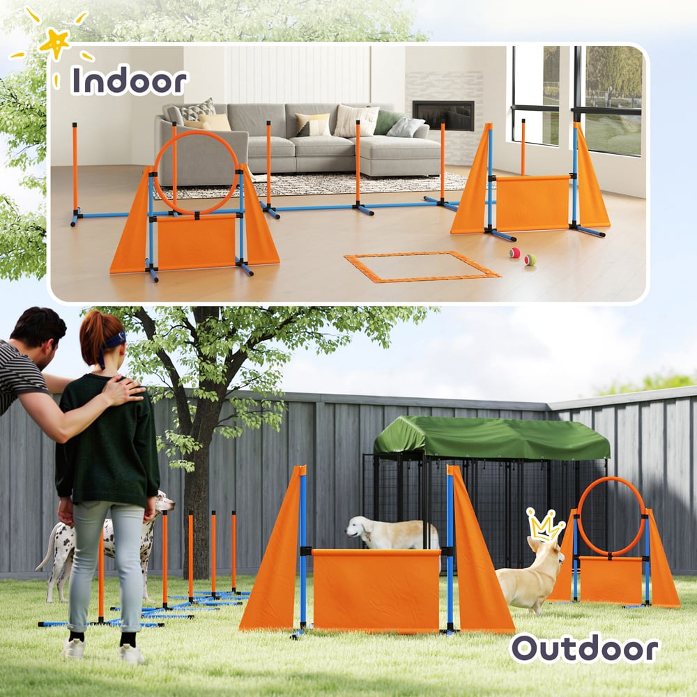 PawHut 6 Piece Orange Dog Agility Set Image 8