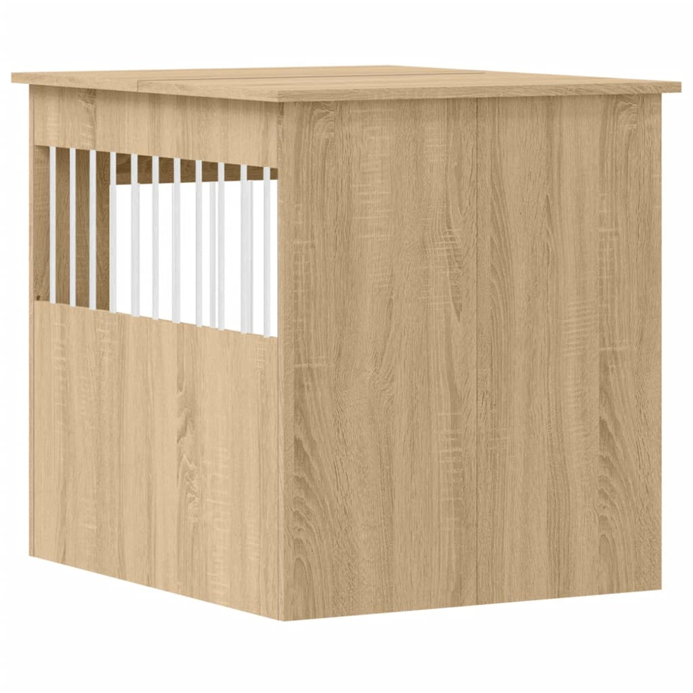 vidaXL Sonoma Oak Engineered Wood Dog Crate Furniture 71 x 64.5 x 80cm Image 3