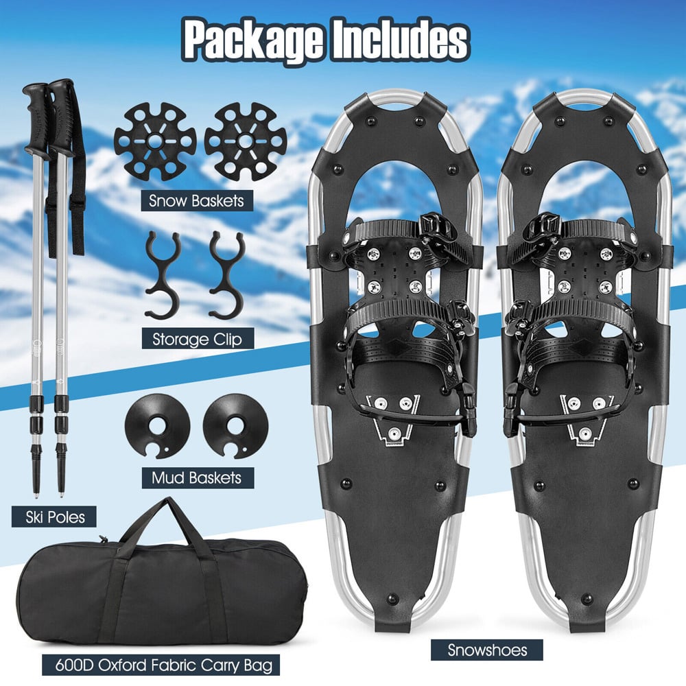 Costway 4 in 1 Lightweight Terrain Snowshoes 25 inch Image 4