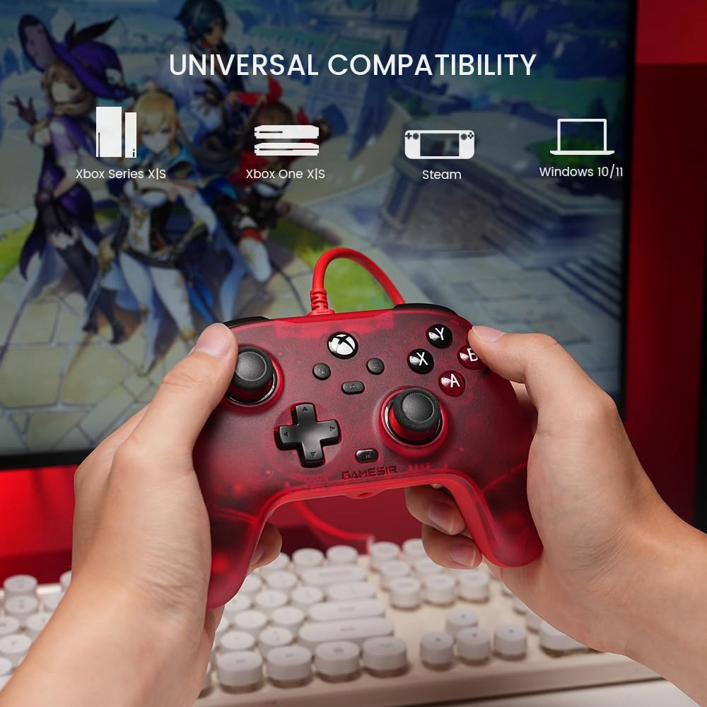 GameSir T7 Crystal Red XSX Wired Controller Image 4