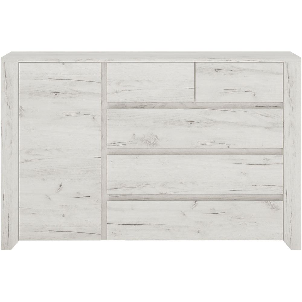 Florence Angel Single Door 5 Drawer Chest of Drawers Image 3